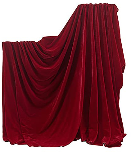 Yimihua Red Velvet Fabric Soft Strong Material - Home Decor, Curtains, Upholstery, Photo background cloth table cloth- 160cm Wide(Size:1.6x3m)