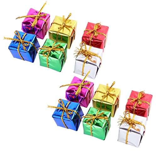 Toddmomy 120 Piezas Caja de Regalo Adornos de Navidad Mini Cajas de Regalo Cajas de Regalo Colgantes Decoraciones para La Decoración del Árbol de Navidad Fiesta de Vacaciones (Color