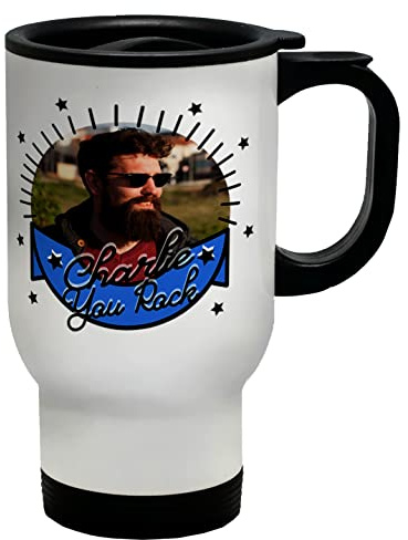 Shopagift Personalised Photo Travel Mug Cup You Rock