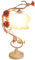 SanBouSi Tischlampe Nachttischlampe Modernes Design schöne Handgemachte Keramik Rose Form Tischleuchte mit LED