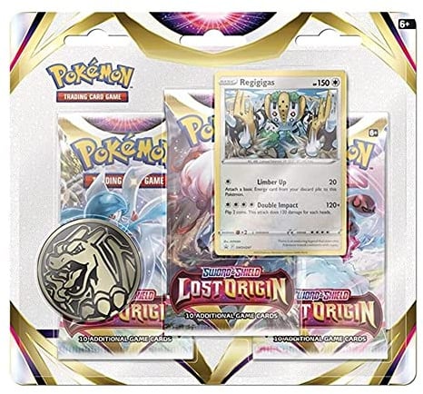 Pokemon TCG: 3 Stück Blister – Schwert und Schild verlorene Herkunft (zufällige Werbeaktion)