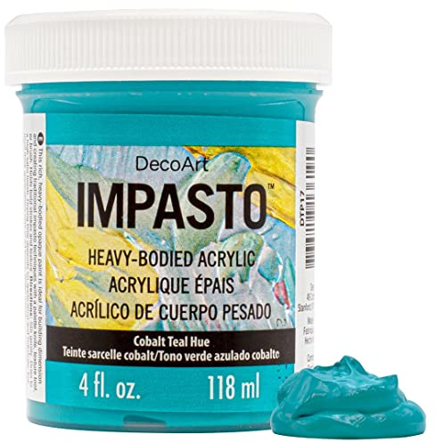 Decoart Impasto Paint 4oz-Cobalt Teal Hue