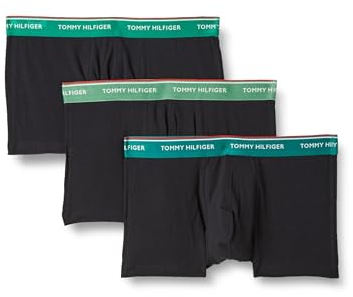 Tommy Hilfiger Herren 3er Pack Boxershorts Trunks Unterwäsche, Blau (Dp Emeral/C Green/Courtside Gr), M