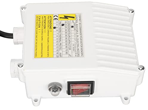Pumpensteuerung, Pumpensteuerbox, Integrierte Wärmeschutz-Leistungsschaltersteuerung für Tiefbrunnen-Tauchpumpen, Tragbare Wasserpumpen (1100W EU-Stecker 220V)