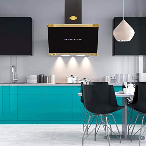 Kaiser AT 9445 AD+Kit de circulation d'air. Hotte murale 90 cm, tête libre, verre, 1250m³/h, hotte d'évacuation, ouverture électrique, lauréat du German Brand Award 2018