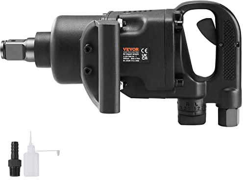 VEVOR Avvitatore Pneumatico a Percussione Quadrato 2,54 cm 3701 Nm, Avvitatore Pneumatico a Impulsi Pressione max. 13,8 bar Velocità Max. 6000 giri/min per Riparazioni Auto Veicoli da Officina Garage