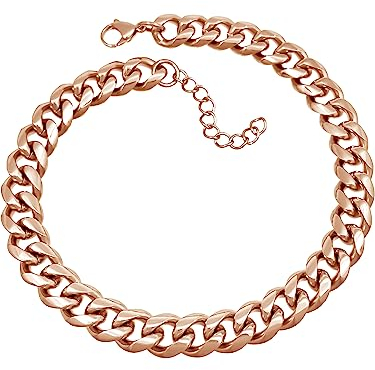 RUGGED steel - Damen Kette aus massivem Edelstahl 13 mm breit - stylische kurze Frauen XXL Statement Gliederkette 35 40 45 + 5 cm - Silber Gold Roségold wasserfest & hypoallergen - inkl. Schmuck-Box