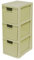 3 Tier Drawer Medium A5 Size Tower Storage Unit Homes, Kitchen, Schools, Offices Plastic Drawer Organizer Desktop Stationary, Art Supplies, Shoes, Small Toys, (3 Drawers Rattan Medium Cream)