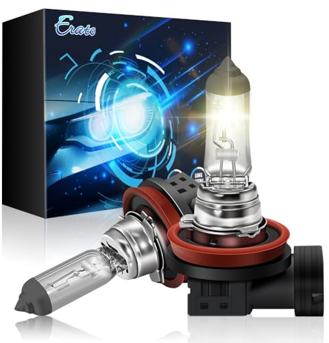 Erato H8 Halogen Birne, 3000K Gelb 12V 35W Scheinwerferlampe Fernlicht Abblendlicht Birne Nebelscheinwerfer für Auto Motorrad Lampe Ersatz, 2 Stück