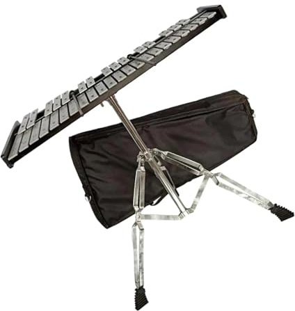 37 Noten Glockenspiel Metall Xylophon tragbar mit Tragetasche mit verstellbarem Ständer Glockenspiel Set