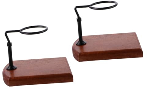 Housoutil 2 Piezas Portavasos Para Verter A Mano Estación De Café Colador Cónico Filtro Estante Para Tazas Soporte Para Gotero De Café Para El Hogar Base De Madera Cafeteras Para Acampar