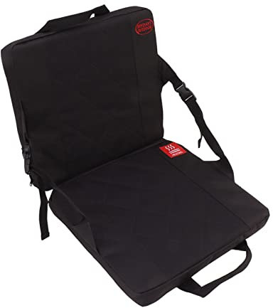 PerGar Tragbares, Faltbares, Beheiztes Sportplatzkissen, per Schlüsselschalter Einstellbare Temperatur, Hochdichter Memory-Schaum, Ideal für Konzertstände, Angeln, Camping und mehr.