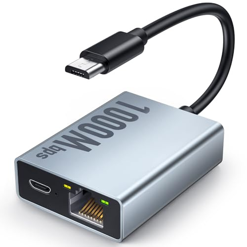 1000Mbps Ethernet Adapter for Fire TV Stick, ELECTOP Micro USB to RJ45 Gigabit Ethernet Network Adapter Compatible with 4K Fire Stick, Chromecast Google Home Mini and More TV Bars