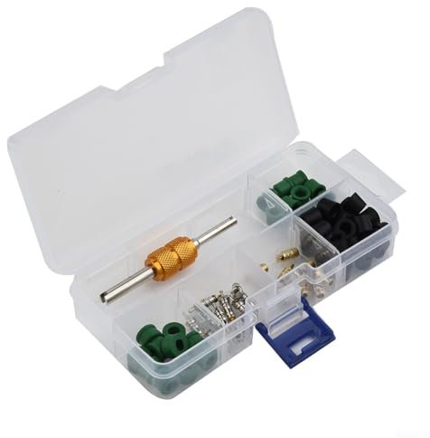 17, todo en kit de herramientas de aire acondicionado 71pcs herramientas de reparación, núcleos de válvula, juntas de manguera