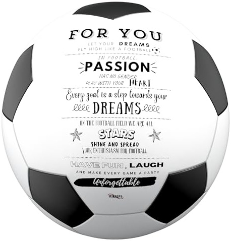 RIMAFI Trainingsball mit motivierender Botschaft, Fußballball, Größe 5 Match Training Soccer Ball, Fußball, Fußball, Fußball Kinder (Englisch)