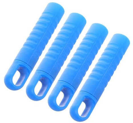 ULTECHNOVO 4pcs Broom Handle Cover Broom Handle Tube Grip Broom Rod Handle Sleeve Clothesline Stick Replacement Head Grip Mop End Cap Utility Hanging Cap Brooms Mop Handle Replacement Blue Pp