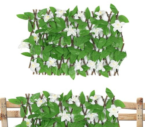 Clôture rétractable réglable, clôture en grille – clôture simulée, clôture extensible | Clôture de décoration de maison en treillis de jardin végétal, clôture verte rétractable, accessoires décoratifs