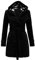 Übergangsmantel Damen, Dufflecoat Damen A-Linie Wollmantel - Trenchcoat Mit Kapuze Und Gürtel Elegant Wolle Herbstmantel Warme Übergangsmantel Kurzmantel Mit Taschen Locker Winterjacke