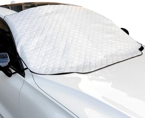 +PWR Car Parts Parasol Magnético Exterior Invierno y Verano 193 x 126 cm. Protege del Hielo y del Sol. Fabricado en PEVA + Algodón + PP