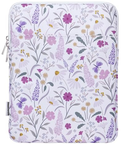 Dadanism 9-11 Pulgadas Funda Bolsa Protectora de Tablet, Flor Lila