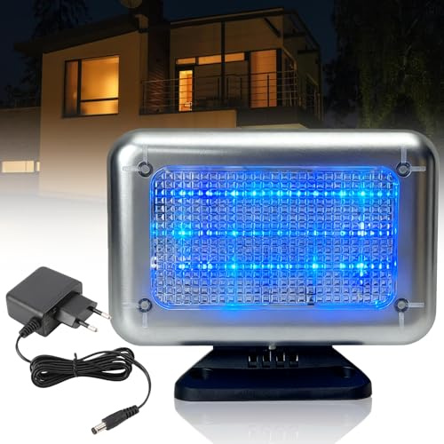 PORFOYO TV Simulator, LED TV-Simulator mit 24 LED's und 4 wählbaren Programmen, Dummy TV Fernsehsimulator, LED Fake TV Simulator Licht, Fernseh-Atrappe, Lichtsimulation zum Einsatz als Einbruchschutz