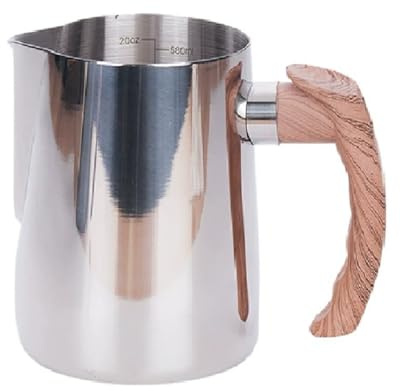 Osmond 600ml Espresso Frothing Pitcher Cup for Latte Art Cappuccino Pitcher Creamer Cup Silver