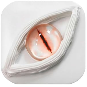 Devil's Eye Contact Lenses Box - Halloween Contact Lenses, Durable Leak-Proof Case for Color, Compact Travel Organizer with Separate Chambers for Halloween, Cosplay and Storage Needs (White)