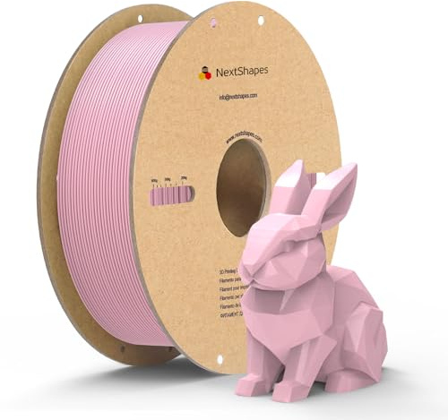 NextShapes PETG Filament 1,75mm, Hochzäh, 1kg Pappspule Blütenrosa