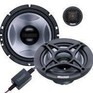 Magnat Dark Power 216 2-Wege 16,5 cm Auto-Kompo-Lautsprecher (80/320 Watt) schwarz/Silber