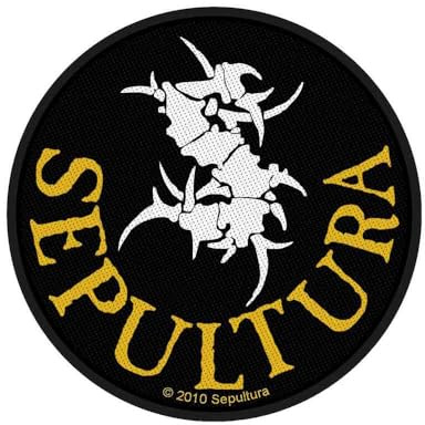 Sepultura Patch Sepultura Circular Band Logo Official Black Woven Sew on One Size