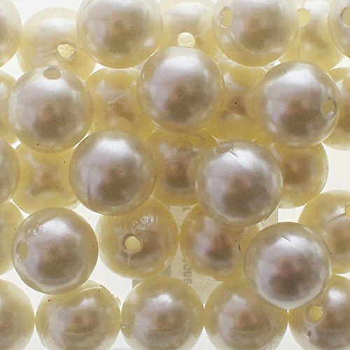 DECO - PERLEN Ø 10mm mit Euro-Lochung 2mm, VE= 115stk, Farbe: Champagner