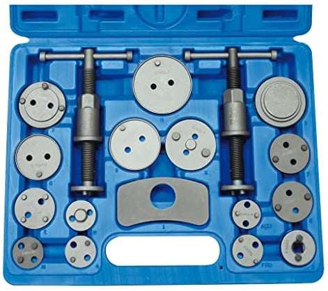 SW-Stahl 01445L Bremskolbenrückdrehwerkzeug, 18-teilig I Bremskolben Rücksteller Universal I Bremskolbenrücksteller Set I Rücksteller Bremskolben Werkzeug Kfz Adapter