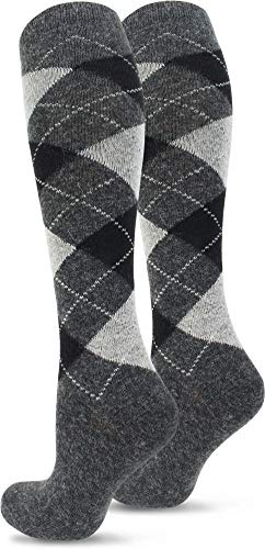 Circle Five 3 Paar Warme Wollkniestrümpfe mit Alpaka- und Schafwolle - Kniestrümpfe für Damen und Herren