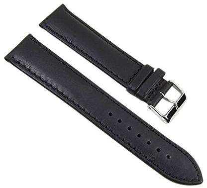 Barington Ersatzband Uhrenarmband Leder Kalb-Resisto schwarz 22mm XL 89272210