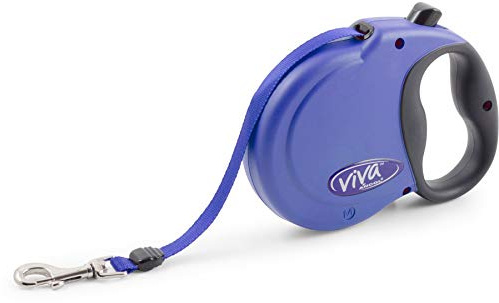 Ancol Viva Retractable 5m Tape Lead Blue M