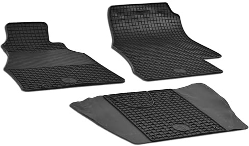 WALSER DirtGuard Gummi Fussmatten Auto für Mercedes-Benz Sprinter 01/1995-05/2012, VW LT 04/1996-07/2006, 100% passgenaue Auto Fußmatten, robuste Universal Fußmatte Auto, Gummimatten Auto