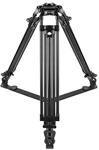 Sirui BCT-2003 Broadcast-Stativ mit Tasche ohne Kopf (Aluminium, 75mm Nivellierhalbschale, Höhe 160cm, Gewicht 4,1kg, Traglast 10kg) schwarz