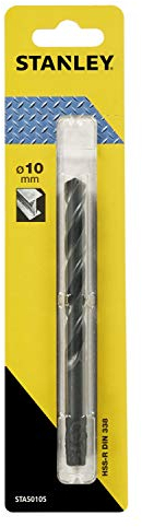 STANLEY STA50105-QZ - Broca HSS-R laminada para metal ø 10mm