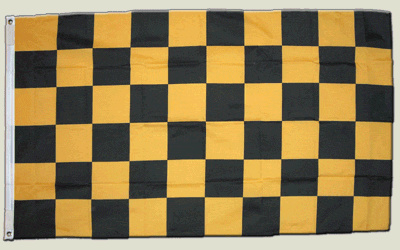 Digni drapeau Damier Noir-Jaune 90 x 150 cm