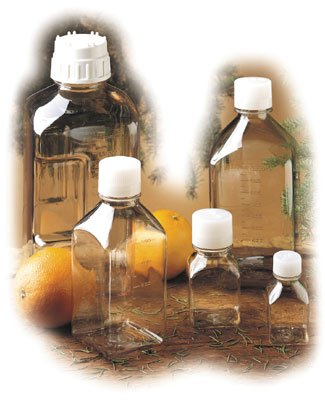Nalgene Narrow Neck Square Bottle, Transparent, One Size