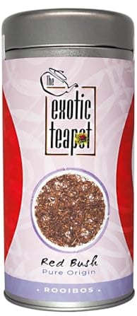 The Exotic Teapot – Supreme Pure Redbush Tea, 150g Tin, Loose Leaf Rooibos Red Tea