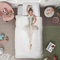 Snurk Kinder Bettwäsche Set Garnitur Heimtextilie Bettdecke Kopfkissen Ballerina 135 x 200 cm 100% Baumwolle
