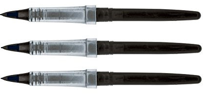 Ersatzmine Patrone für Pentel Tradio Stylo Tintenfederhalter MLJ20 (3 Stück, Schwarz)