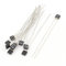 sourcing map 10 piezas nuevo fusible térmico de control de temperatura de doble cable RH 130C 250 V 2 a negro