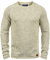 Blend BHDan Herren Strickpullover Feinstrick Pullover mit Rundhalsausschnitt Baumwollmischung Label-Patch Regular fit, Größe:XL, Farbe:Bone White (70016)