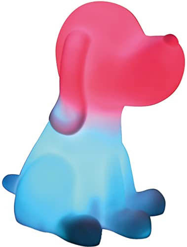 Lexibook, Decotech®, Welpen-Nachtlicht für Kinderzimmer, Farbwechsel, sanftes Licht, stoßfest, Batterie, Weiß/Multicolour, NLJ005