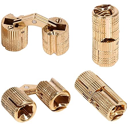 charnières invisibles dissimulées en laiton pour boîte à bijoux Doré 12 mm Lot de 4