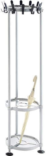 eurokraft | Garderobe | mehrsäulig | rund | 12 Haken