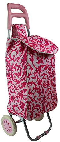 Rosa Carrello Portaspesa. Moderno e colorato. Leggero e robusto. Design ripiegabile e richiudibile.