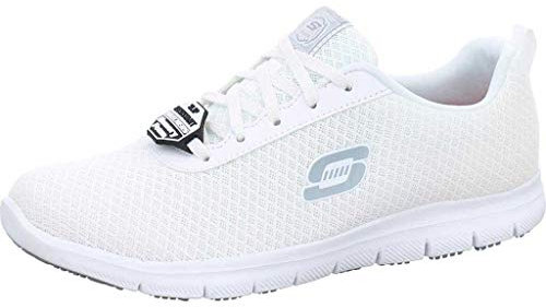 Skechers Damen Ghenter Bronaugh Sneaker, White Mesh Water And Stain Repellent Treatmen, 41 EU
